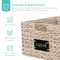 Best Choice Products Set of 2 16in Woven Water Hyacinth Pantry Baskets w/ Chalkboard Label, Chalk Marker